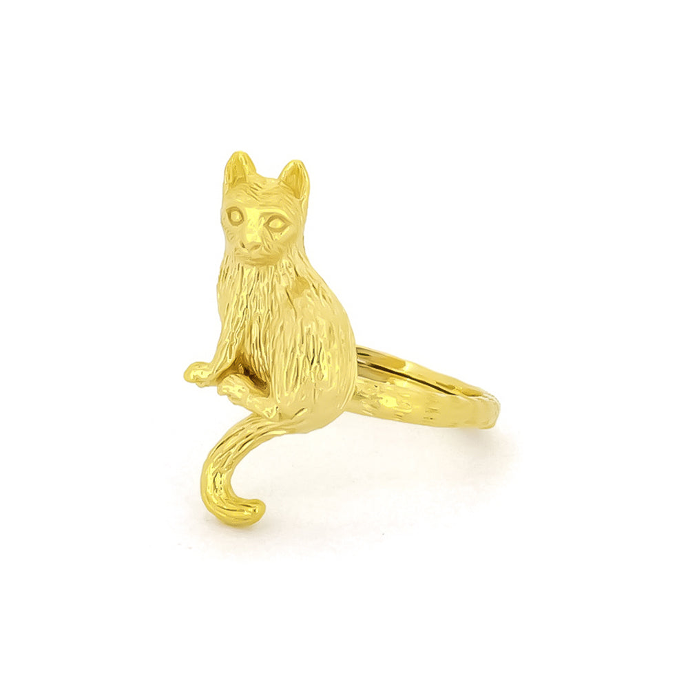 Murmur Sitting Cat Ring 925 Sterling Silver